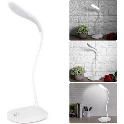 Ashata lampe de bureau Lampe de lecture de nuit à interrupteur tactile à intensité variable, à LED (1/4)