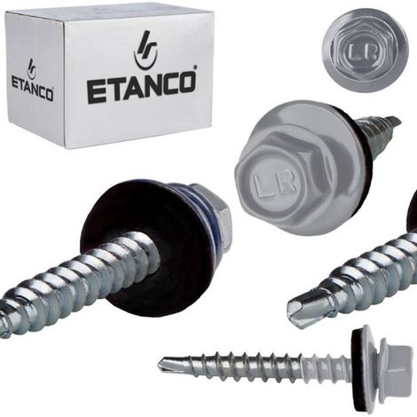 Vis Auto-perceuse - 4,8 x 35 mm - Acier Galvanisé - Pour Fixation Tôles sur Bois - 250 Pièces (1/4)