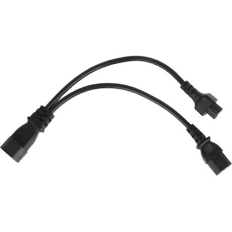 Câble adaptateur répartiteur en Y IEC 320 C14 mâle vers C13 et C5 femelles, 10 A, 250 V (1/4)