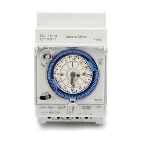 Minuteur programmable Sul181d 24h, 250VAC 16A, interrupteur horaire avec relais manuel ou automatique pour prises et appareils électriques (1/5)