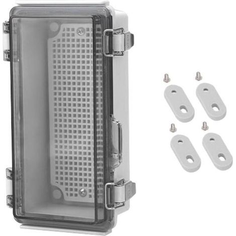 Wasserdichter Verteilerkasten - Elektrisches Kunststoffgehäuse - Faltbarer Verteilerkasten für Gärten, Terrassen und Baustellen (M, transparent) (1/5)