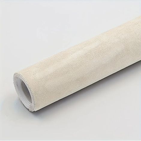 Ensemble de six pièces - (blanc cassé, 43X400cm) Matériau DIY : rouleau de daim auto-adhésif mat avec un support adhésif puissant. (1/4)