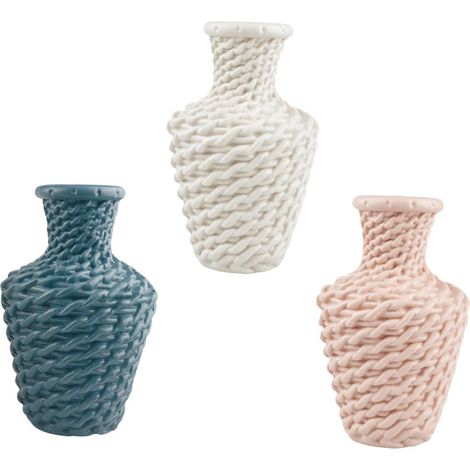 Vase à Fleurs en Plastique 3 Pièces, Style Nordique Simple (1/5)