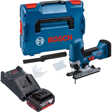 Bosch GST 18V-125 S Professional Scie sauteuse sans fil 18 V 125 mm Brushless + 1x batterie 5,0 Ah + chargeur + L-Boxx