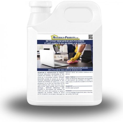 Nettoyant rénovateur anti-poussière et anti-humidité des matériels de bureau - 500 ml Jaune clair - MATPRO (1/3)
