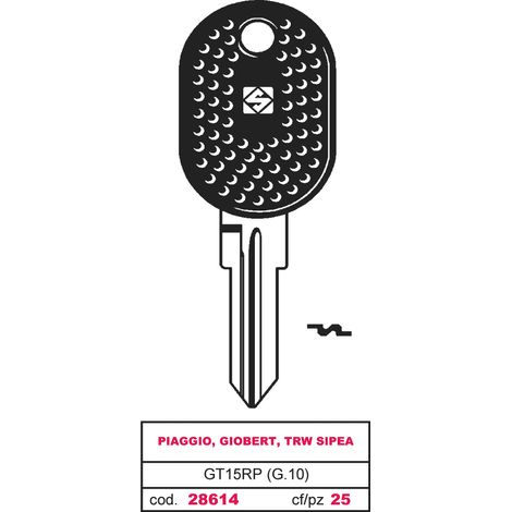 Silca CHIAVE PER AUTO ASC GT15RP (G.VAK 0) PIAGGIO, GIOBERT, TRW SIPEA 5.00 pz