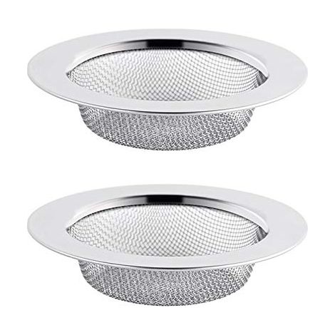 2PCS Filtre Amovible pour Évier de Cuisine, Tamis en Acier Inoxydable 7,5 cm, Accessoire de Cuisine Réutilisable (1/4)