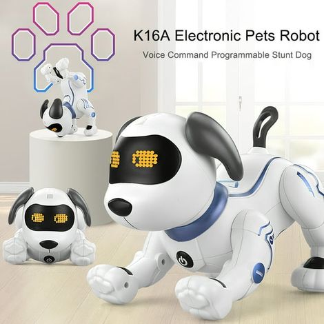 SEE TOYS K16A Chien robot électronique cascadeur à commande vocale programmable tactile avec musique, jouet idéal pour les enfants, cadeau d'anniversaire ou de Noël (1/4)