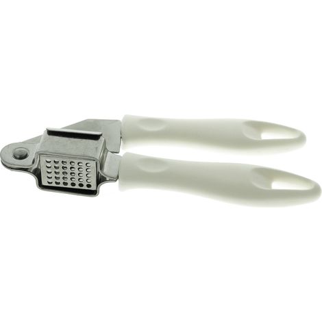 Spremiaglio Schiaccia Aglio Manuale In Acciaio Inox Con Maniglia In Plastica Piatta (1/2)