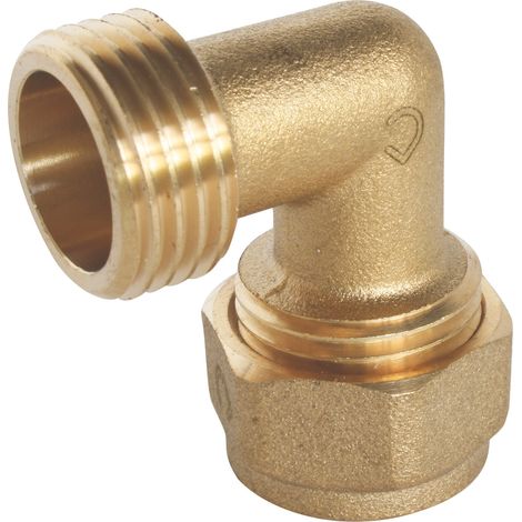 Raccord à compression - male coudé 15/21 - PER Ø16