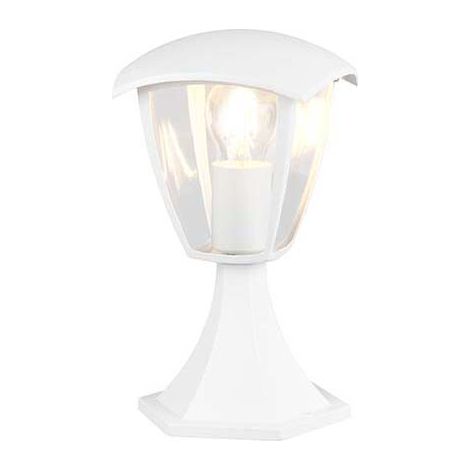 Außensockelleuchte Gartenleuchte Wegeleuchte Aluminium weiß Laterne IP44 H 30 cm