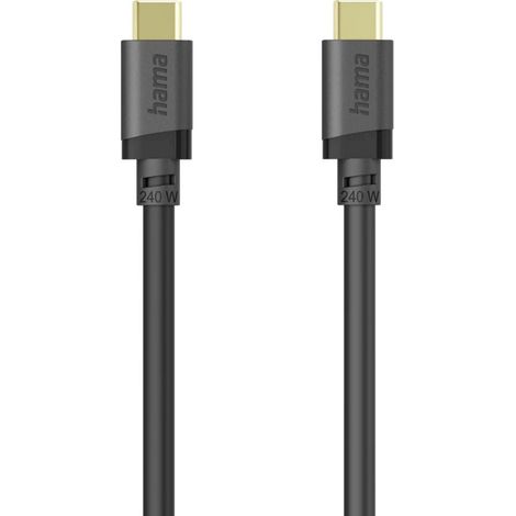 Hama USB-C® Kabel USB 3.2 Gen1 USB-C® Stecker 0.75 m Schwarz vergoldete Steckkontakte 00202008 (1/5)