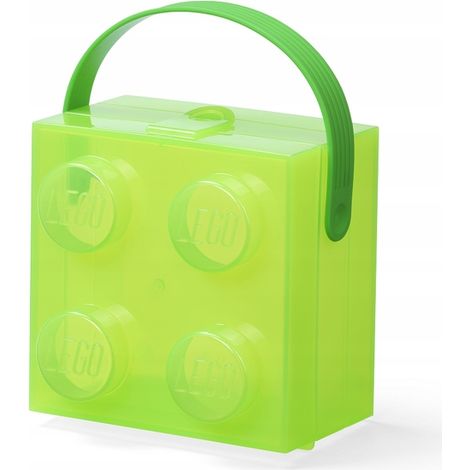 Portapranzo Lego, contenitore trasparente verde chiaro, portapranzo XL (1/3)