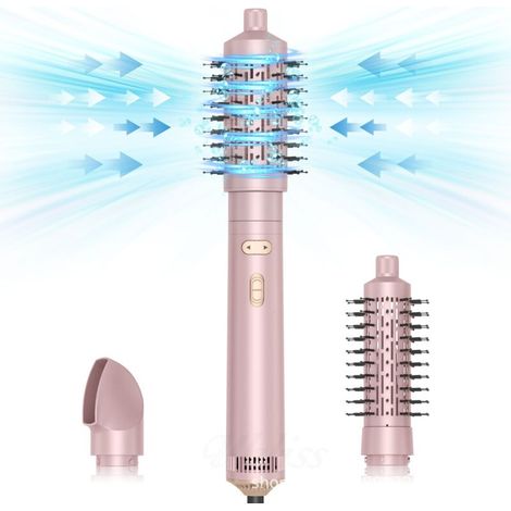 Brosse soufflante 800W – 3 en 1 : lissante, bouclante, séchante – 2 vitesses, 3 températures – Technologie ionique pour cheveux brillants