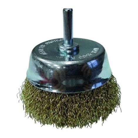 Spazzole A Tazza Fili Ondulati Gambo 6X25 Mm.  50 Cf.10Pz