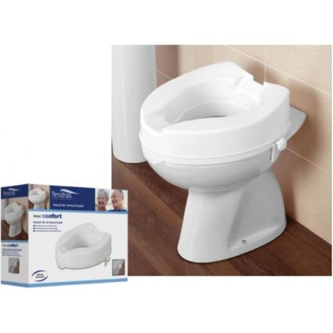 Bagno Italia Tavoletta per water con rialzo di colore bianco universale