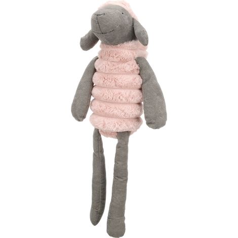 Jouet peluche Ribola Mouton assis Taille L 65 cm Rose et Gris pour Chien - Flamingo (1/5)