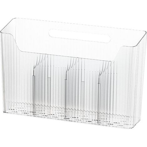 boîtes de rangement murales autocollantes pour porte d'armoire de cuisine - Organisateur de cuisine pour petits articles (transparent) (1/5)