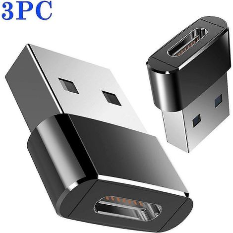 USB-Typ-C-Buchse auf USB-3.0-Stecker-Adapter, USB-C-auf-USB-A-Anschluss, Adapter für Mobiltelefone, Konverter (3er-Pack) (1/5)