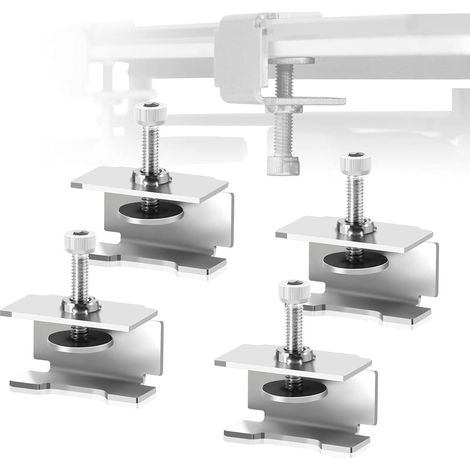 Pinces Pour Plateau Verre - Acier Inoxydable Réglables - Compatible Avec Imprimantes 3D À Plateau Chauffant - Lot De 4 (1/5)