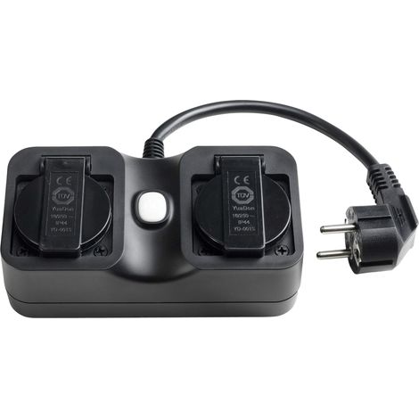 EDIMAX WLAN-Steckdose SP-1122WTO, 2-fach, für den Außenbereich, schwarz (1/5)