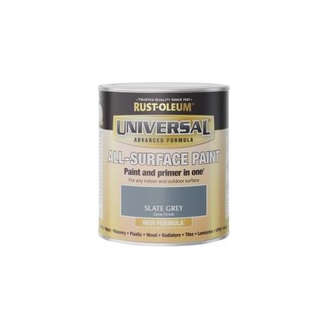 Rust-Oleum Universal All Surface Brush on Paint - Gloss - Slate Grey - 250ml