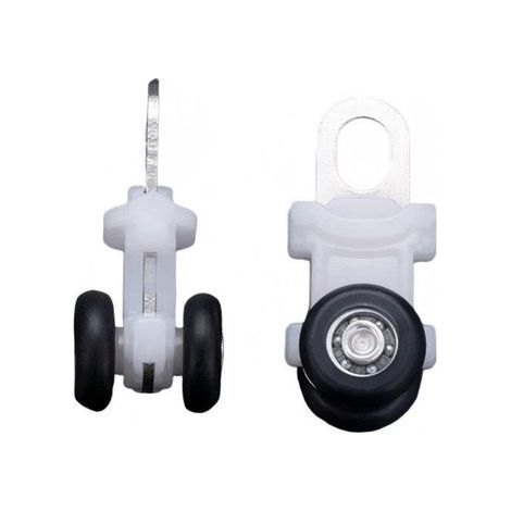 Geräuscharme Rollenführungen – 10 Stück – Größe M – 12,5 x 35,3 mm – Rollenführungen aus Edelstahl – Rollenführungen mit Lagern – Rollenführungen für Gardinen (1/5)