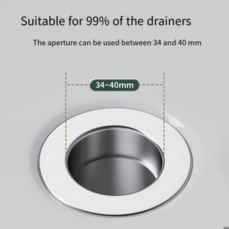 2PC Filtre de Drainage de Sol en Acier Inoxydable Bonde Lavabo Universel Bouchon de Lavabo Pop-Up Flitre de Vidange (1/4)