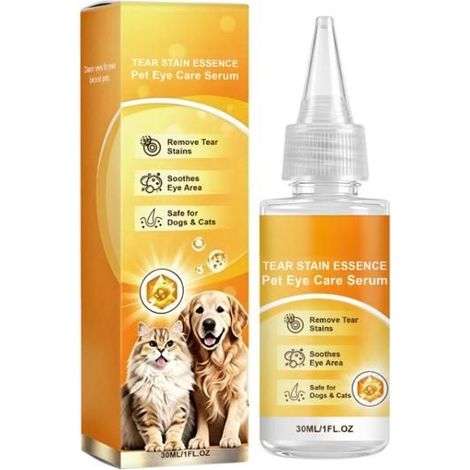 Solution de soin oculaire pour animaux de compagnie, convient aux chats et aux chiens, nettoie les traces de larmes 30 ml 1pc (1/5)