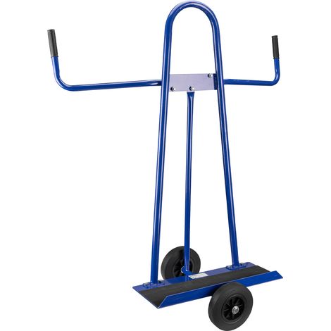 Wiltec Chariot porte-panneaux - 1118 x 510 x 1280 mm - Capacité 300 kg max. - avec 2 Roues en caoutchouc - Diable de Manutention et de Transport de grandes plaques Cloisons sèches (1/5)