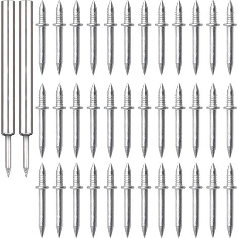 Lot de 200 clous de plinthes à double tête en acier au carbone (1/5)