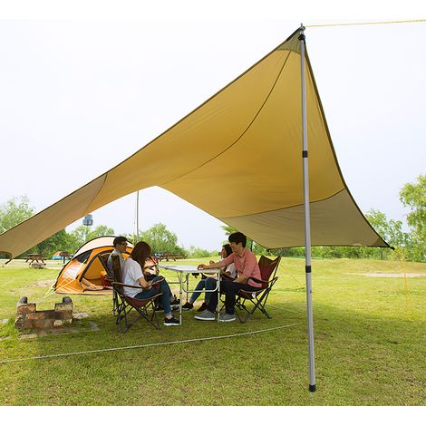 Poteau de tente épais en alliage d'aluminium, tiges de support réglables, abri de plage, auvent, poteaux de remplacement, accessoires pour camping, randonnée, sac à dos (1/5)
