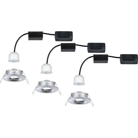 Paulmann 94303 EBL Nova mini Coin LED-Einbauleuchte 3er Set 4 W Chrom