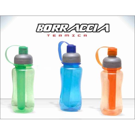 TRADE SHOP - Borraccia Termica 0,5l Con Sistema Refrigerante – Bottiglia Sportiva In Plastica Per Bevande Fresche -