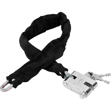 Antivol Chaîne - 100 cm - Pour Moto Scooter Tondeuse Échelle - Fer Trempé avec Manchon Nylon - 3 Clés