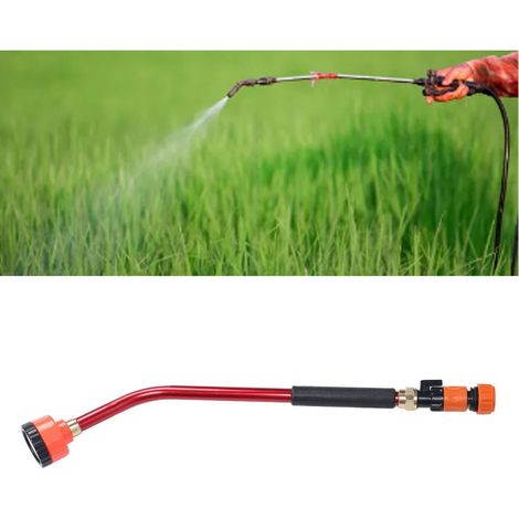 Canne d'arrosage ajustable durable G3/4 60cm aluminium plastique avec interface filetée pour jardin ferme lavage auto (1/5)