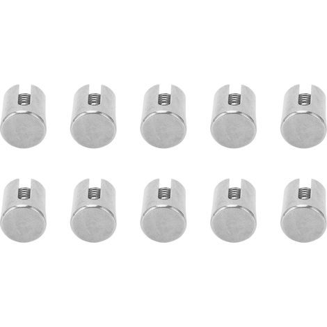 Lot de 10 serre-câbles croisés en acier inoxydable 316, accessoires pour systèmes muraux et garde-corps, 5 mm (1/5)