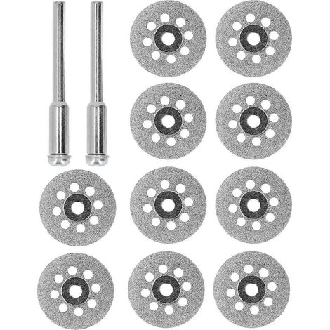 10 Stück diamantbeschichtete Trennscheiben mit Loch für Rotationswerkzeuge, 25 mm