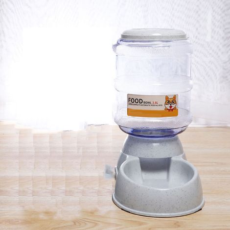Mangeoire Automatique Pour Animal De Compagnie Bol D'alimentation De Grande Capacité Détachable Antidérapant Pour Chien 3,8 L Pour La Nourriture Gris (1/5)