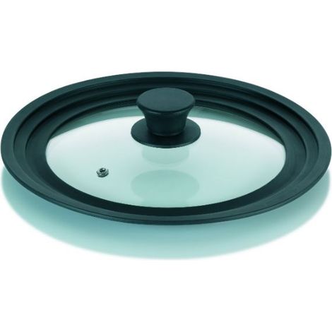 Kela Concetta Kochdeckel aus schwarzem Glas 27 cm