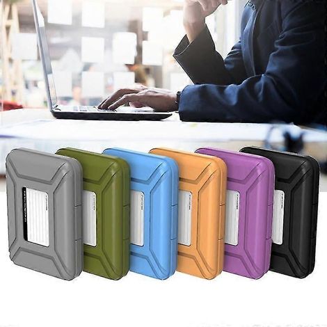 Boîtier de protection antistatique pour disque dur 3,5 pouces - Boîtier externe pour disque dur-Green (1/3)