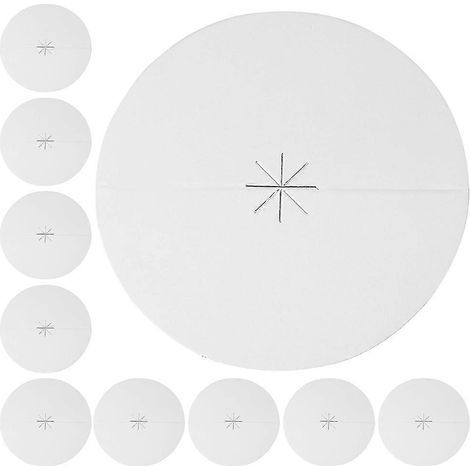 Packung mit 60 tropffreien Kerzenschutzhüllen für den Heimgebrauch – 8,20 x 8,20 x 0,10 cm – Weiß (1/4)