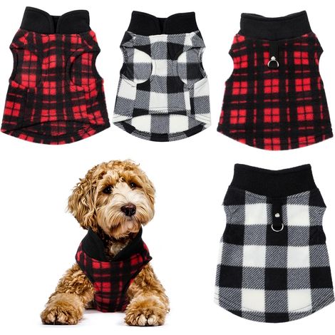 Chien automne hiver stretch snap Vest pull animaux de compagnie vêtements chauds (s) (1/5)