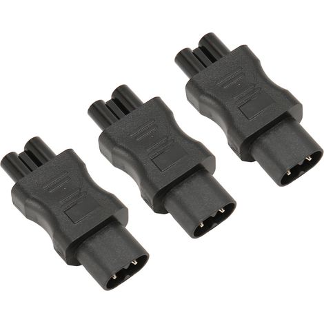 Lot de 3 adaptateurs secteur IEC320 C8 vers IEC320 C5 (prise mâle C8 vers femelle C5) pour châssis PDU/UPS (1/5)