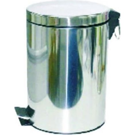 PATTUMIERA + PEDALE IN ACCIAIO lt.3 CESTELLO REMOVIBILE cm.16,8x25,7h FER 323512