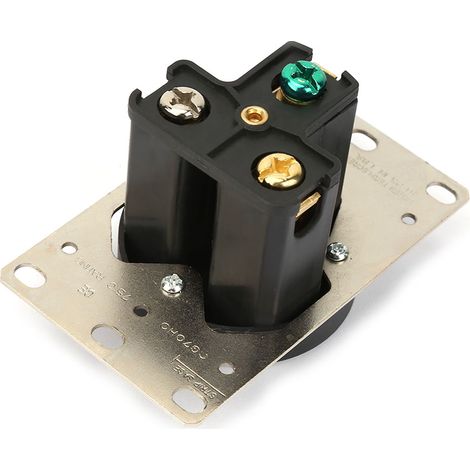 Prise industrielle NEMA6-30R 30A 250V, connecteur de câble 3 pôles pour applications électriques robustes. (1/5)
