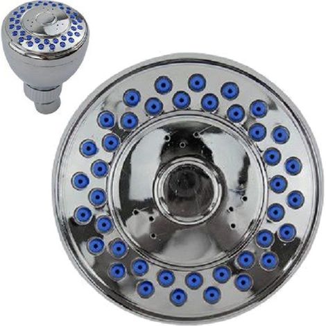 TRADE SHOP - Soffione Doccia Rotondo Diametro 7 Cm Ugelli Fori Bagno Miscelatore 69277 - (1/3)