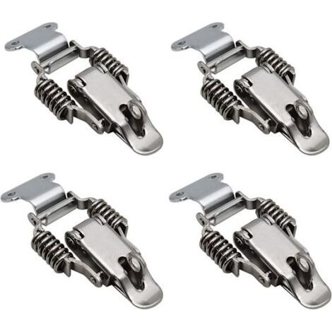 Un jeu de 4 serrures de porte en acier inoxydable avec trous de serrure (1/5)