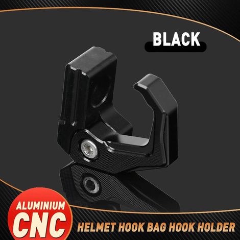 Crochet de casque et support de sac à dos pour motos SUPER SOCO CPX CUX TC 50/MAX/WANDERER TS 2020-2023 - Noir (1/5)