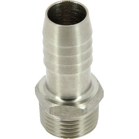 Embout cannelé inox Ø15 Mâle 1/2